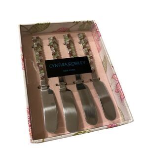 Cynthia Rowley Jeweled Spreader Set of of Four Handcrafted Tableware NWT